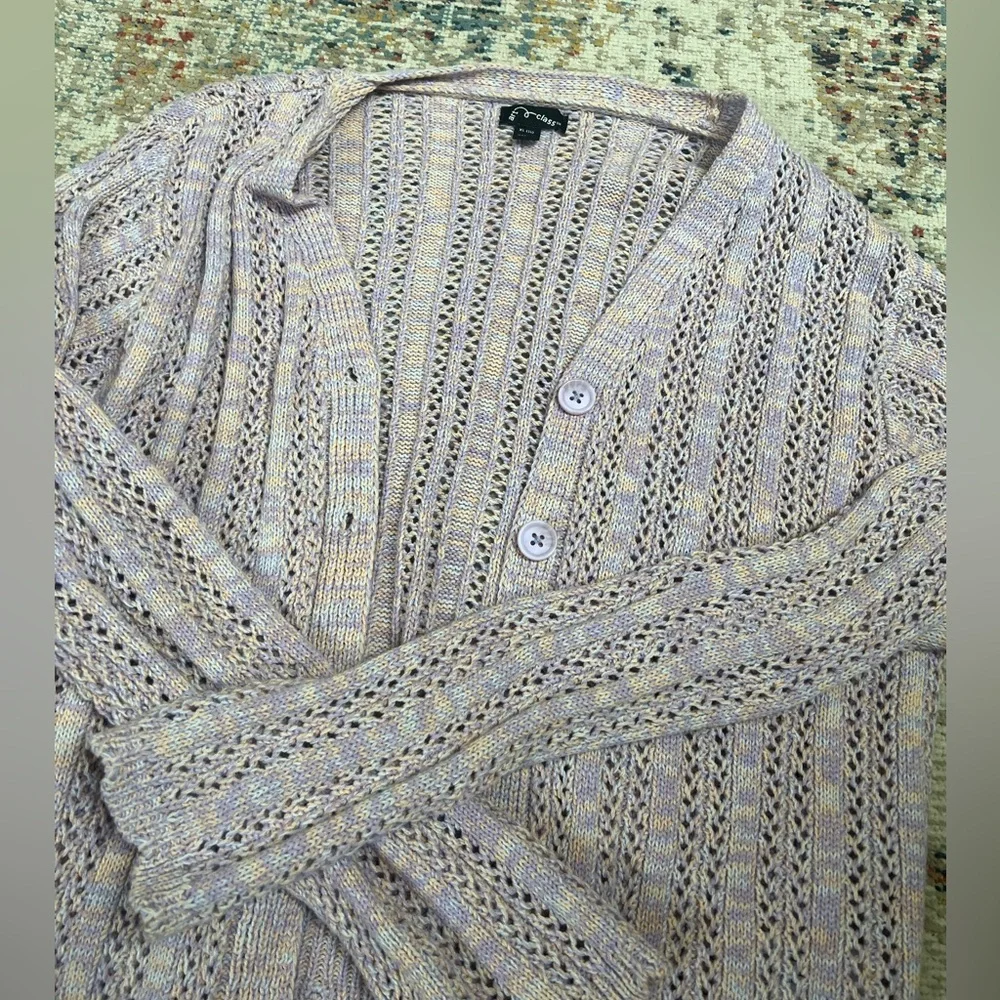 Girl Art Class Lavender Knit Cardigan